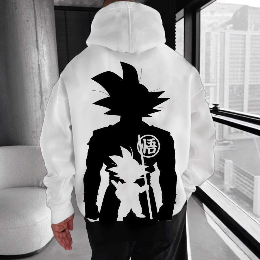European and American style street fashion trend anime 3D digital printing men's hooded hoodie