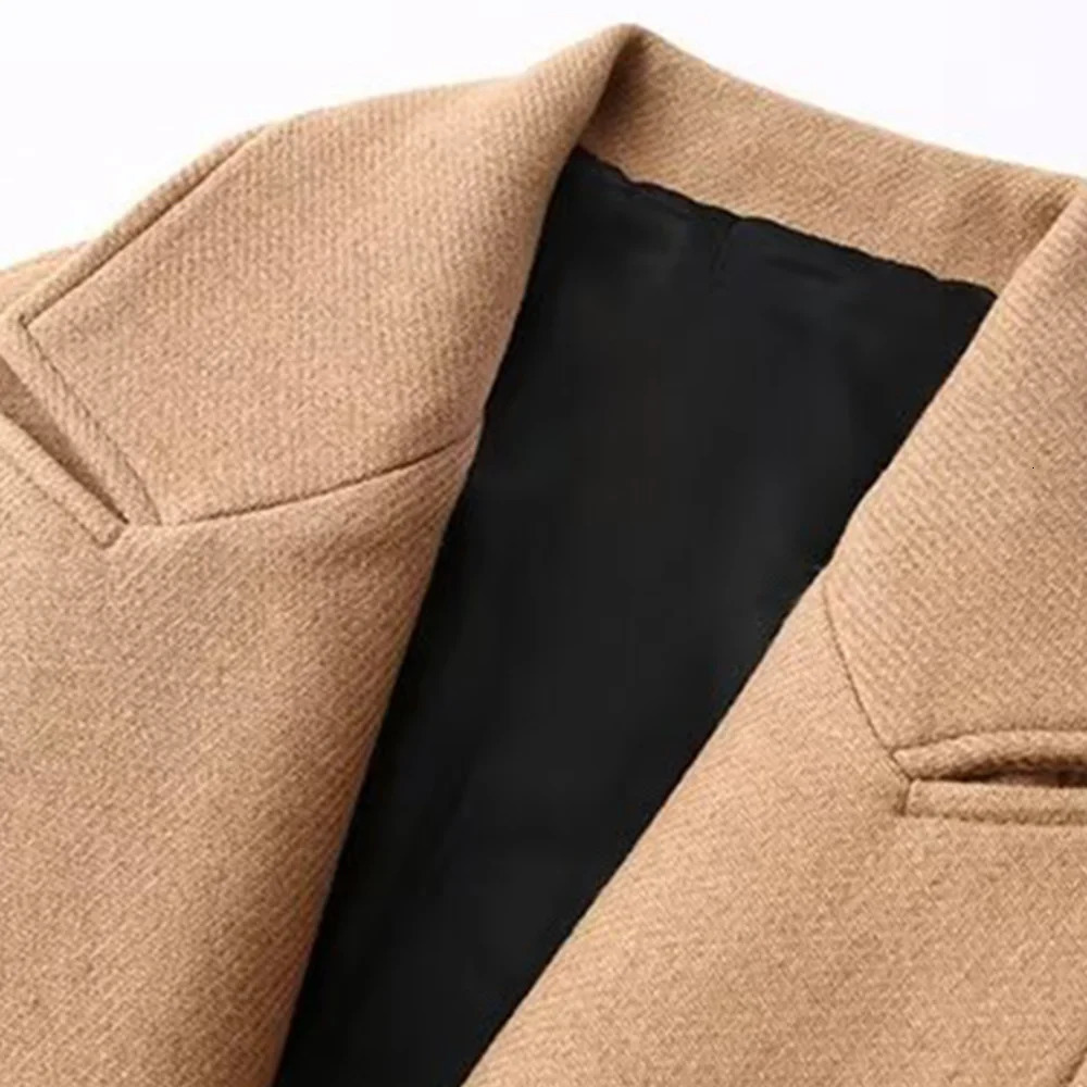 2024 Europe and the United States spring French temperament personality fashion neutral with waist tweed coat 241121