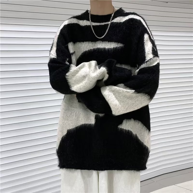 New autumn and winter American lazy style new high-end round neck niche design basic knitting designer sweater