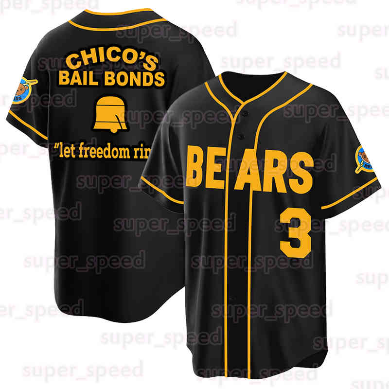 Bad News Bears Baseball Jersey 3 Kelly Leak 12 Tanner Boyle Stitched Movie 1976 Chico's Bail Bonds Jerseys Embroidered Black Button Down Short Sleeve