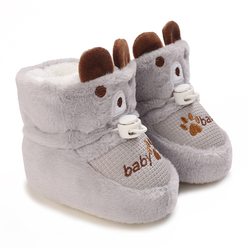 Winter New Cute Cartoon Baby Booties Little Child Boots Cotton Soft-Sole Non-Slip Warm Littlesprouts Toddler First Walkers Infant Crib Shoes