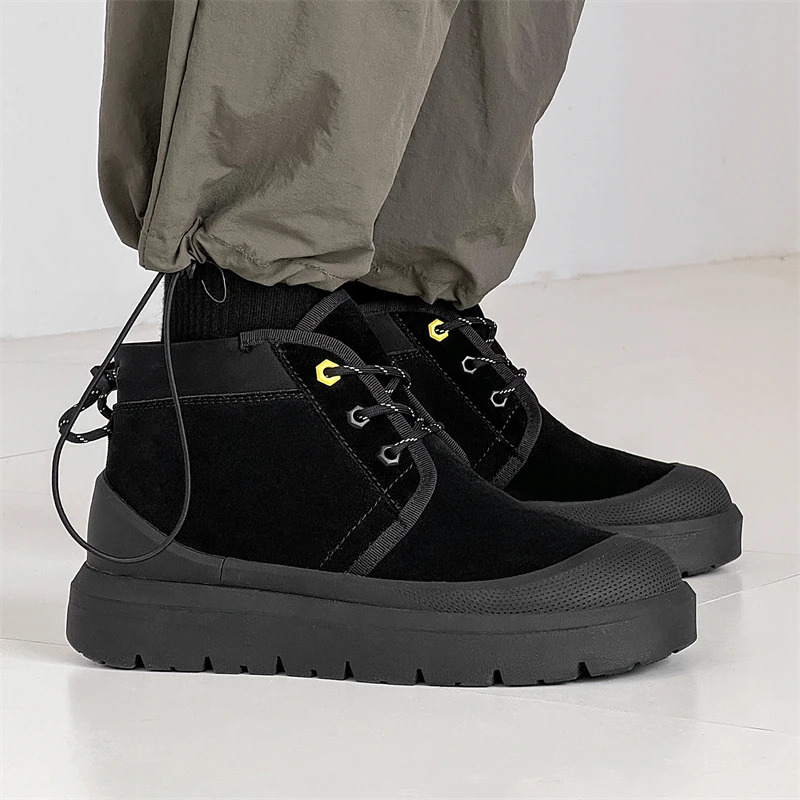 Casual mens snow boots Comfortable and trendy styles Outdoor street walking Daily office youth adult high-quality shoes 241201