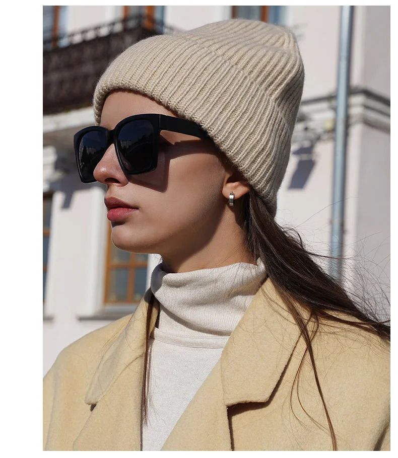 Naizaiga 100 cashmere Cashmere knitted hat without eaves for lovers boy girl SN751 241125