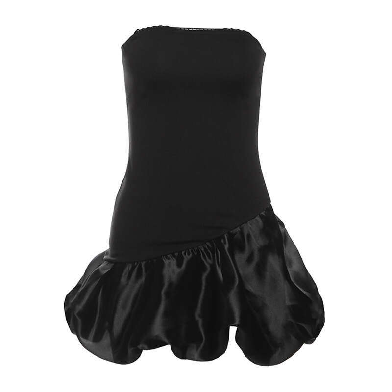 Wind 2024 Autumn/Winter New Women's Fashion Sexy High Waist Slimming Flower Bud Short Skirt strapless Dress