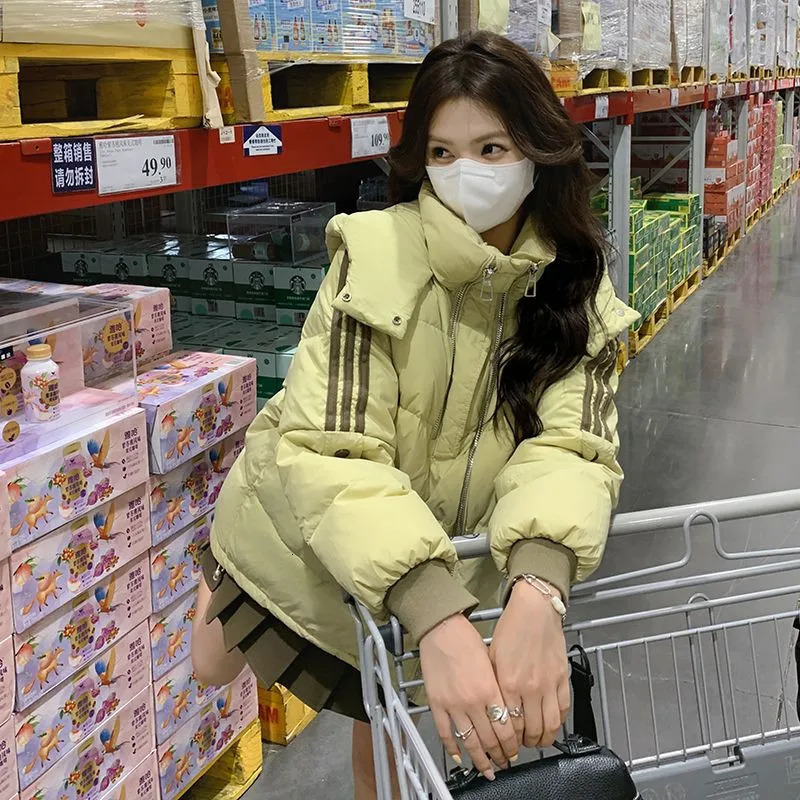 Winter Womens 2024 Cottonpadded Short Coat Loose Korean Female Down Cotton College Wind Jacke Fashion Overcoat 241125