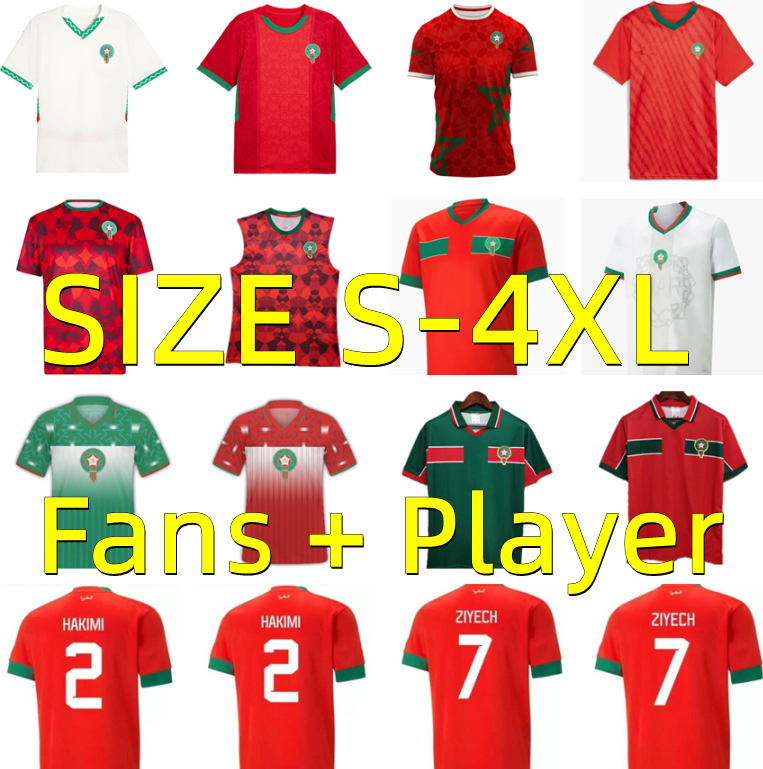 2024 2025 Retro morocco Soccer Jerseys 1994 1995 1998 ZIYECH Uniforms Africa HAKIMI Boufal FAJR Munir Ait HADJI ABRAMI Bennasser 24 25 Player version football shirts
