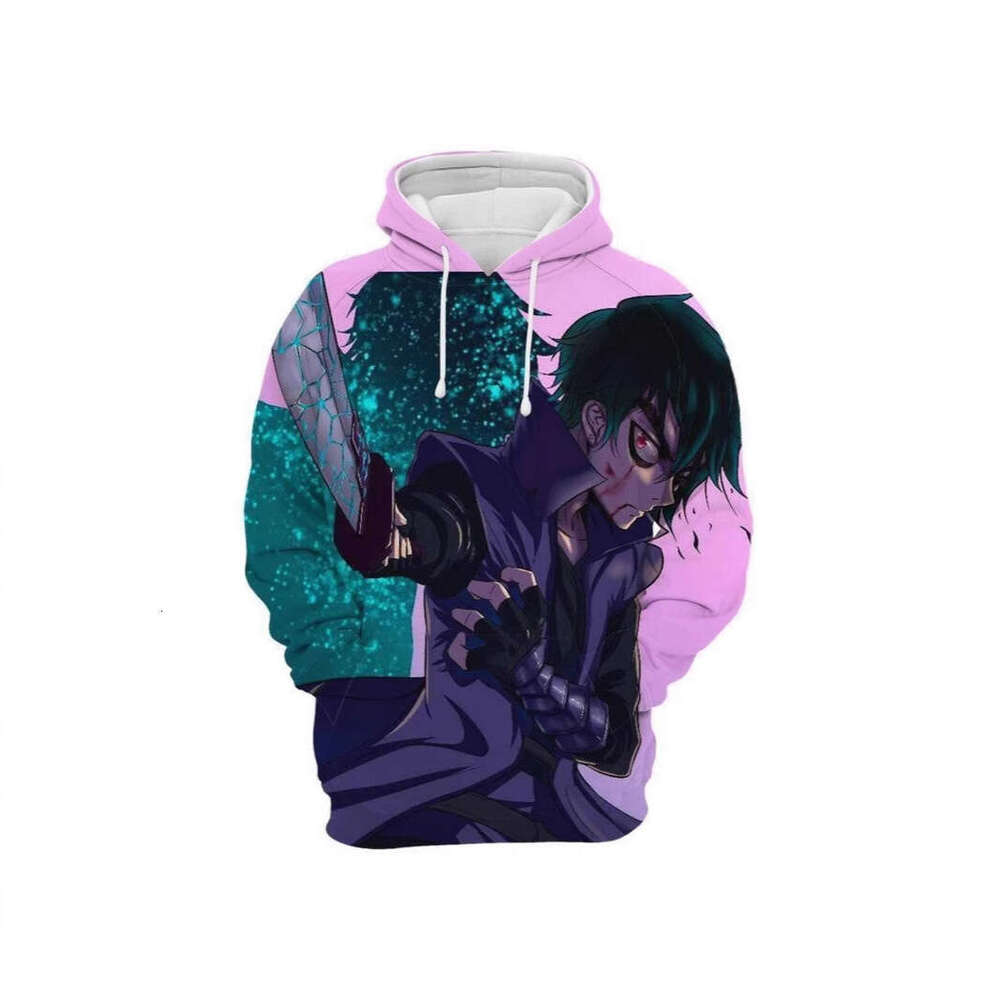 2024 New Assassin Wu Liuqi 3D Digital Printed Trendy Long Sleeve Hoodie Casual Sweatshirt