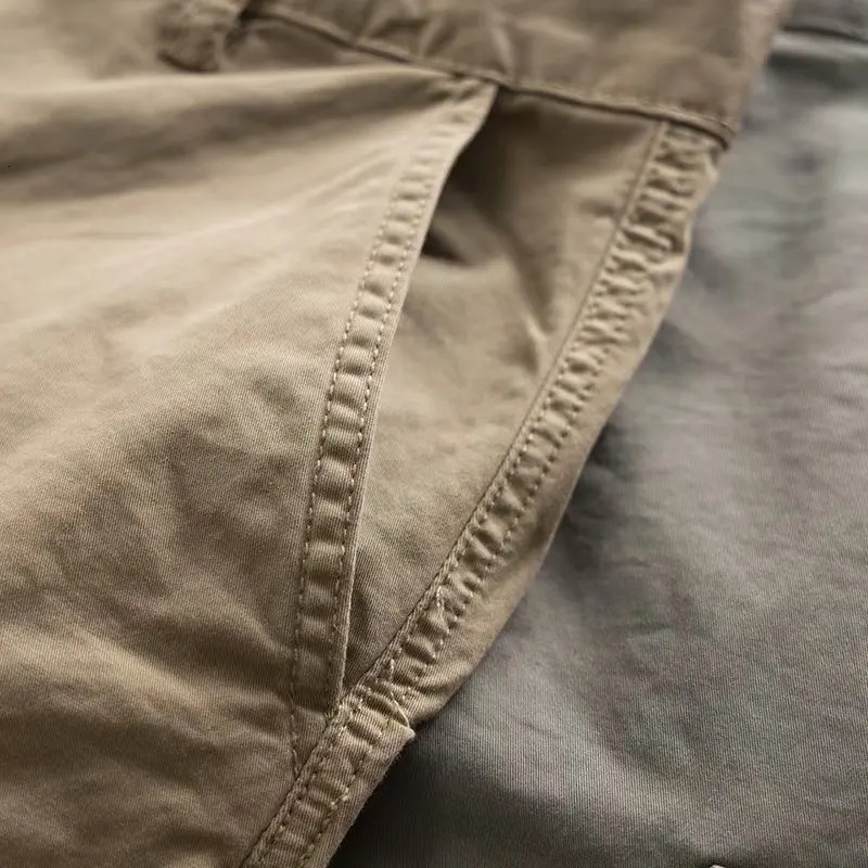 Hongxinjie Autumn Mens Multipocket Cargo Pants Loose Straightleg Casual Outerwear For Construction Work 241120
