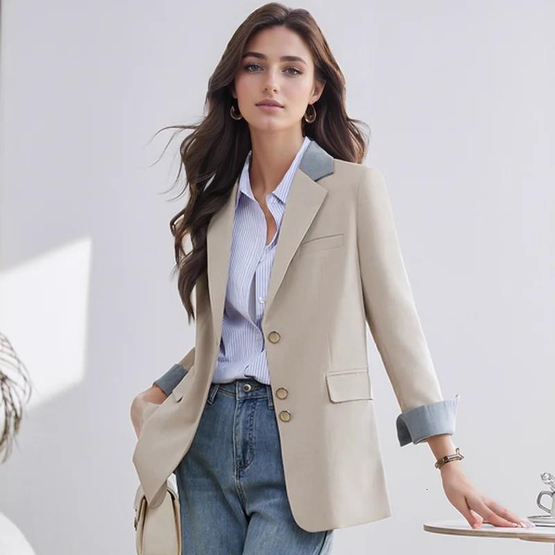 Fashion Outerwears Autumn Winter New In Coats Blazers Casaco Feminino Women's Jacket Woman Clothes 2024 Casual Veste Femme