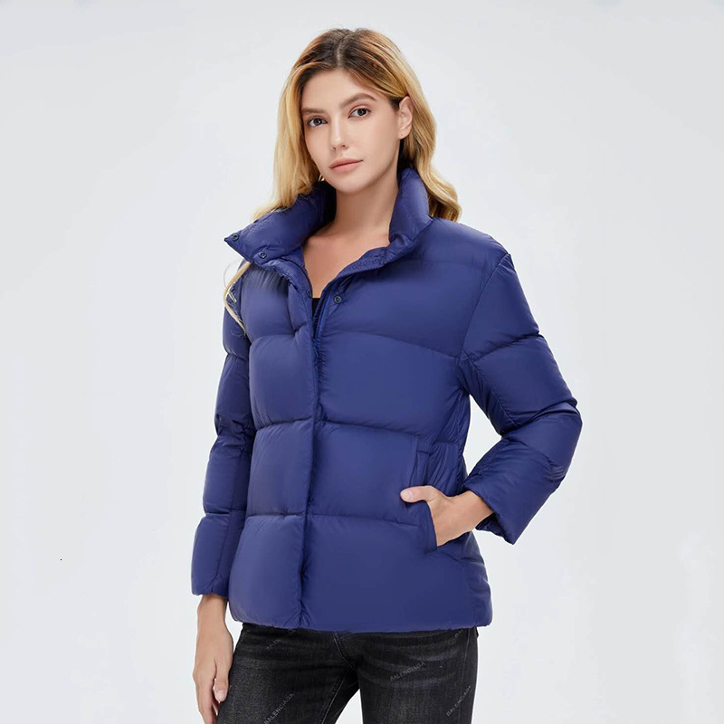 Designer's autumn winter plus size lightweight 90 white duck down fashionable for women, loose versatile, small light and thin bread jacket is tr