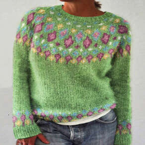 2024 coarse needle fabric 3D digital printing men's and women's striped splicing top round neck sweatshirt