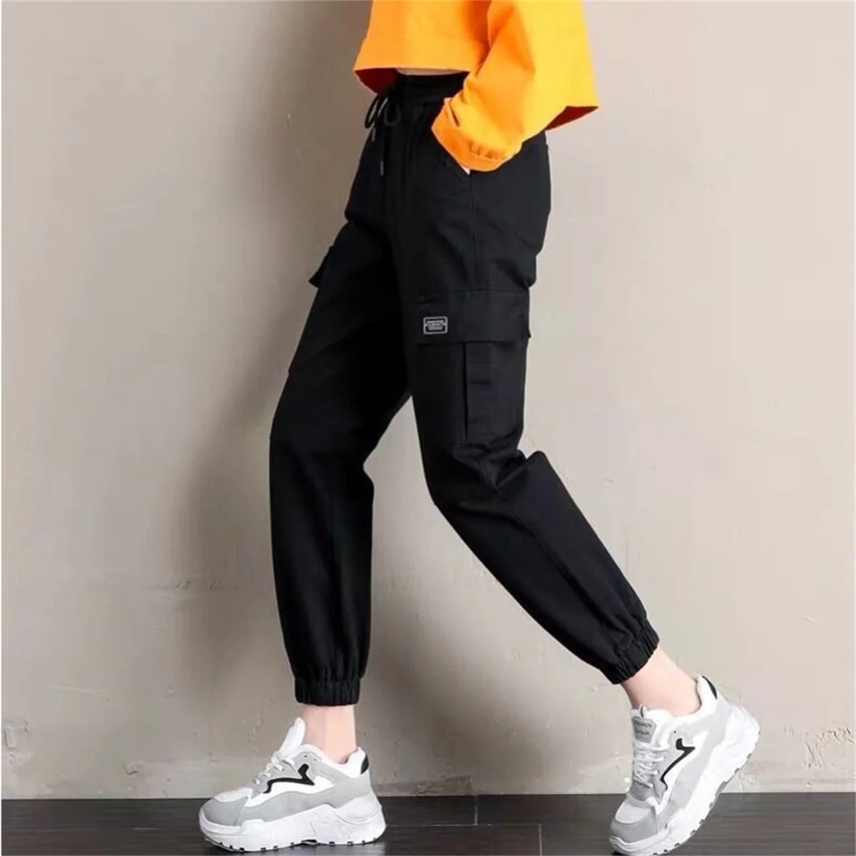 Cool Cargo Pant Casual Harajuku Joggers High Waist Loose Female Hip Hop Trousers Korean Punk Pants Funny Femme 241121Z