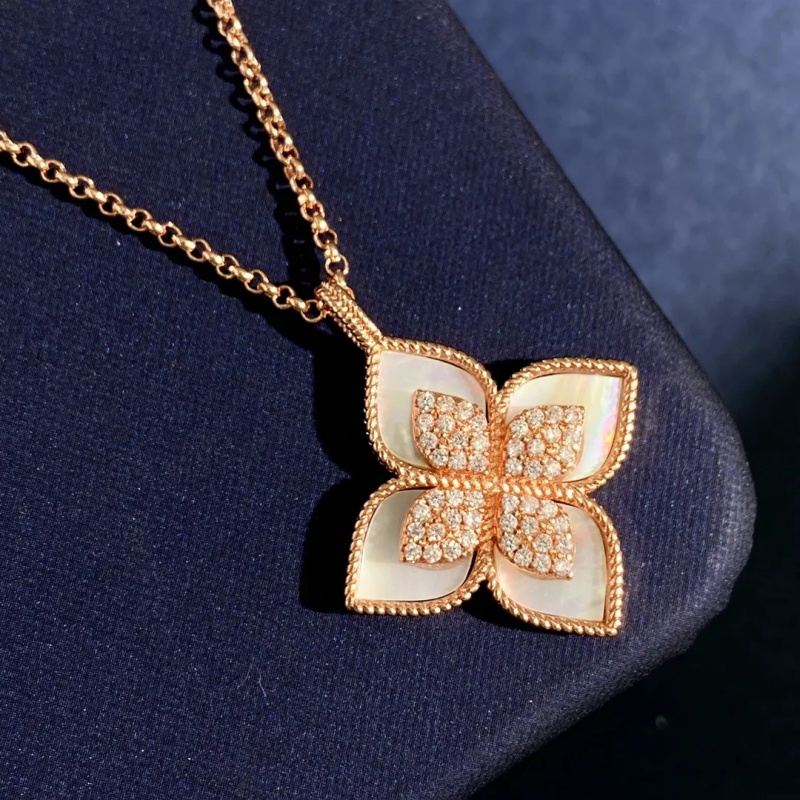womens necklace love necklace designer for women necklaces moissanite chain Stainless Steel Crystal Pearl Pendants Jewelry Shiny Diamond Long Necklace