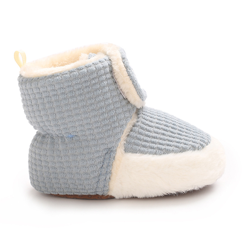 Newborn Infant Baby Warm Fleece Winter Booties Shoes Little Kids Toddler Shoes Cutefeet Boots For Girls Boys 0-18M