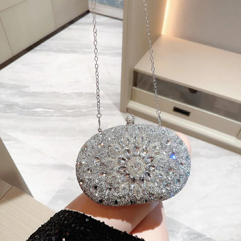 Crystal Diamond Women Clutch Evening Bag Wedding Ladies Purse Female Sparkly Wallet for Party 241115