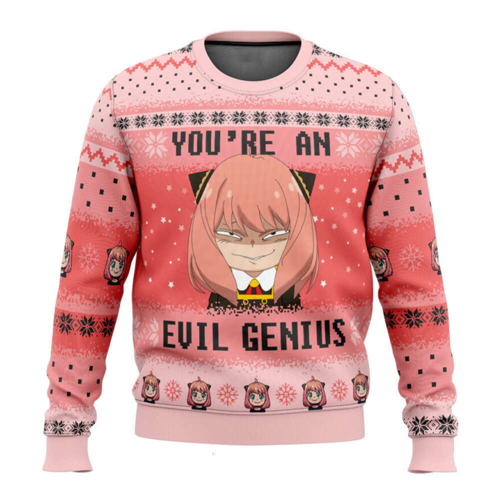 Japanese peripheral anime COS spy house new fashion casual round neck hoodie Christmas carnival