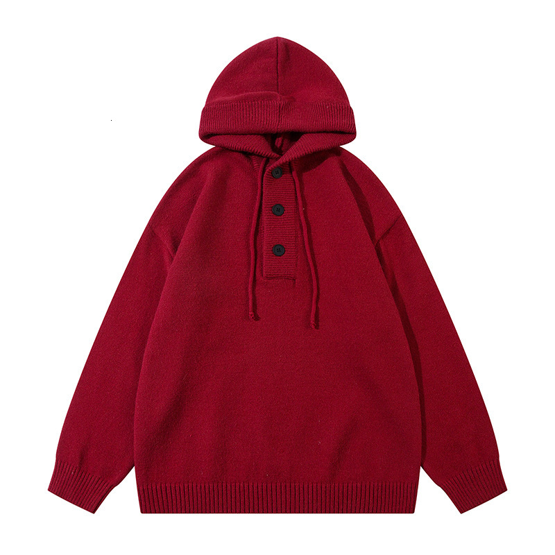 New AKanbullet American Grey Hooded Sweater with Lazy Style for Autumn and Winter, High Quality Knitted Top by Male and Female Designers