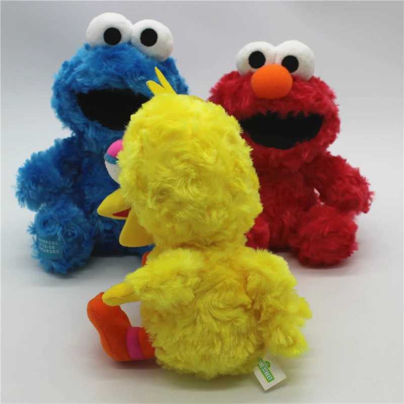 Plush Dolls 1 classic Elmo biscuit 15 cm monster big bird plush toy soft filled animal childrens educational toy Q241130