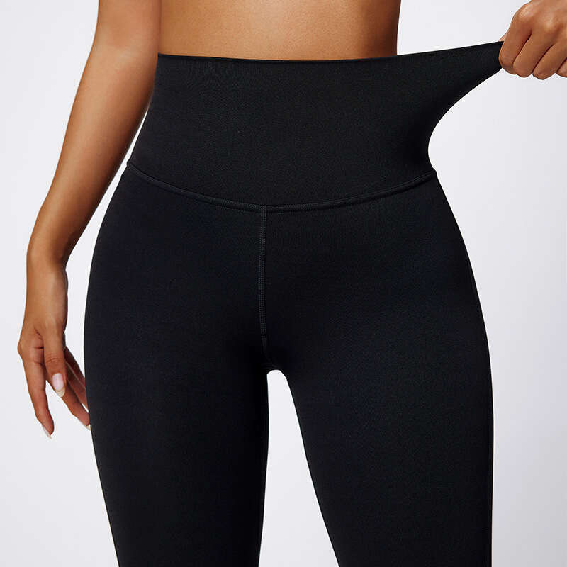New Micro Horn Style Yoga in Spring and Autumn, High Waist, Slim Fit, Leisure Outwear, Quick Drying Fiess Pants for Women