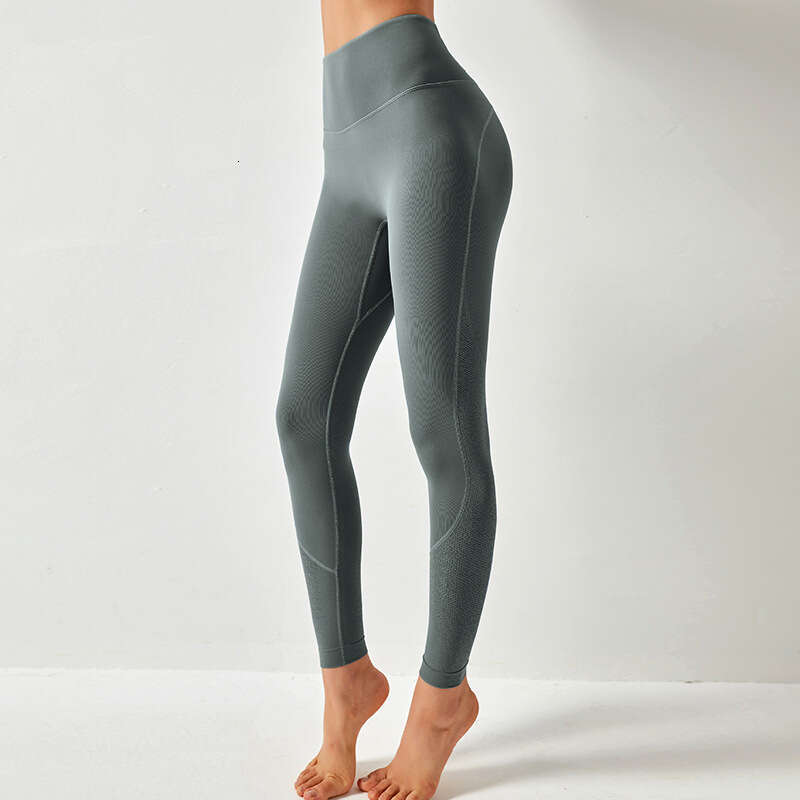 Advanced European American high waisted hip lifting yoga suit, fiess waist pocket, running and cycg, nude sports leggings