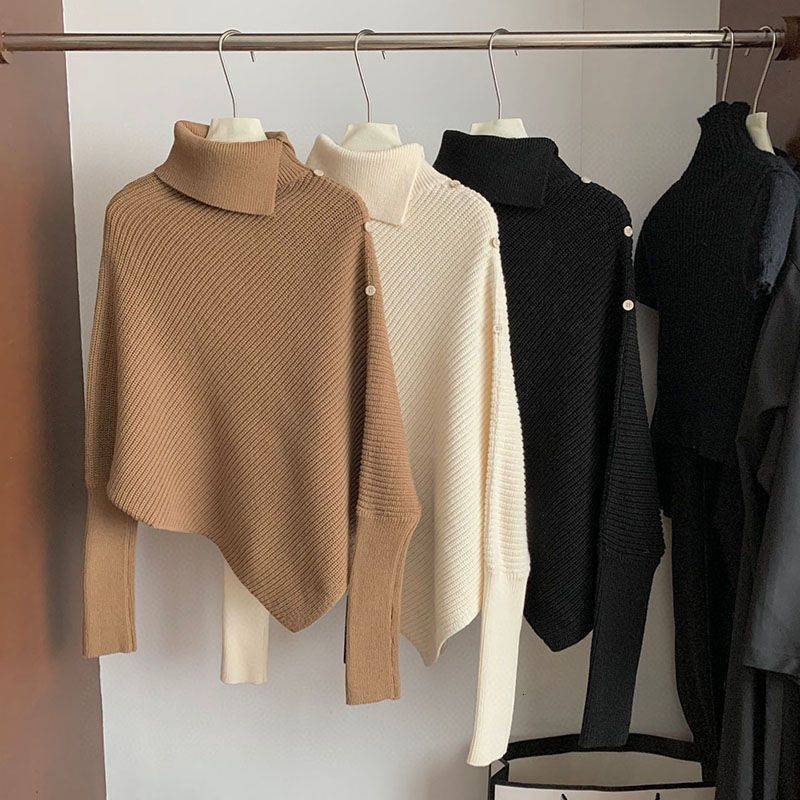 New High Collar Fleece Sweater for Women's Autumn and Winter New Soft Korean Lazy Designer Style Thick Knitted Top Trendy Winter Sweater