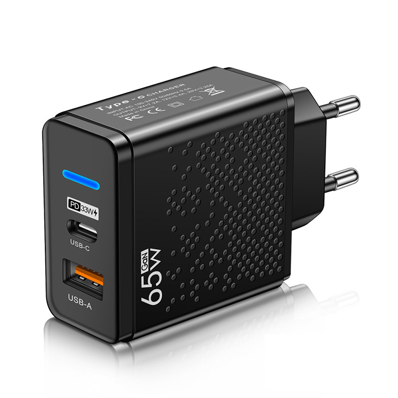 GaN USB Type C Charger 65W Quick Charge USB Fast Wall Charger For iPhone 14 Xiaomi Samsung Huawei Type C PD Phone Charge Adapter