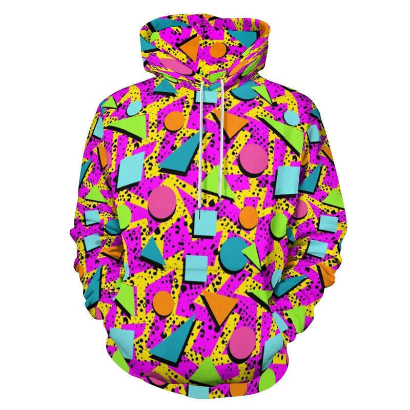 New spring and autumn 3D digital printed loose casual pullover hooded sweatshirt