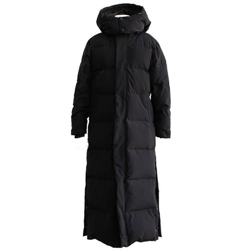 Extra Jacket Women New Korean Version Thickened To Ankle Cotton Jacket, Black Winter Coat For Women, Long Over The Knee