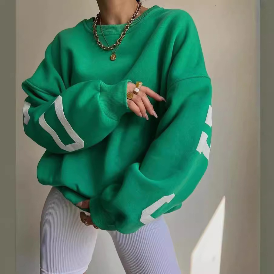 Fashion Thickened Versatile Top Long Sleeve autumn sweater print ladies fashion