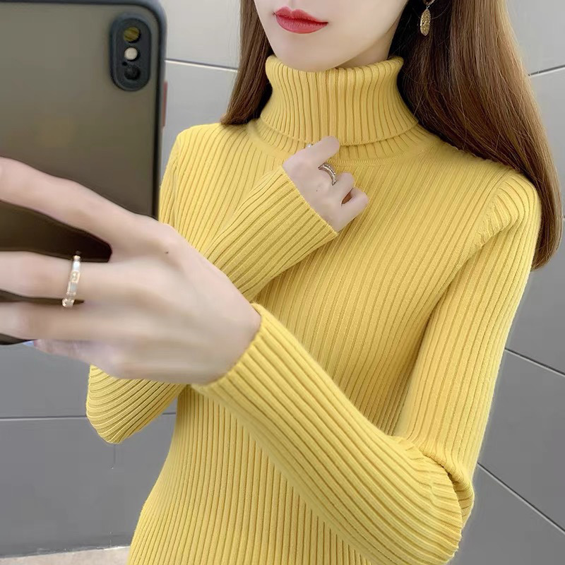 Diagonal cross women's high neck sweater for winter wear, new slim fit thick bottom sweater, multifunctional knit designer top for outdoor wear