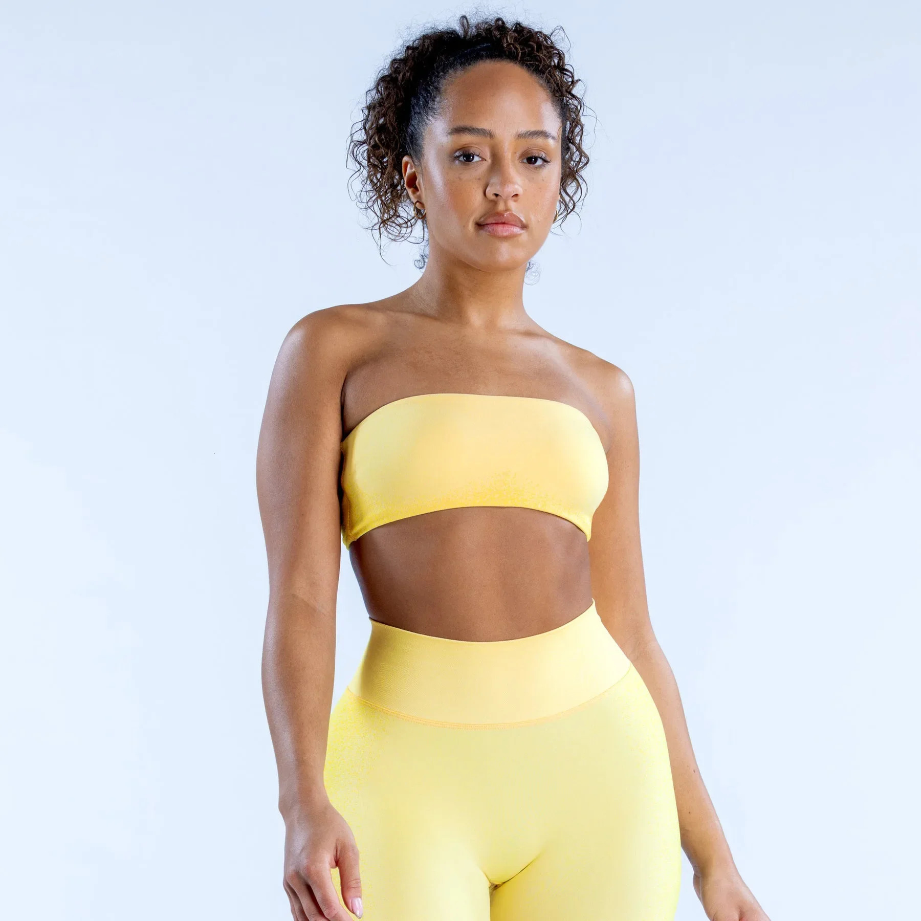 No S Yoga Sports Boob Women Band Ignite Bandeau Bra Padded Crop Tube Top Push-Up Seamless Sexy Workout Gym Clothes