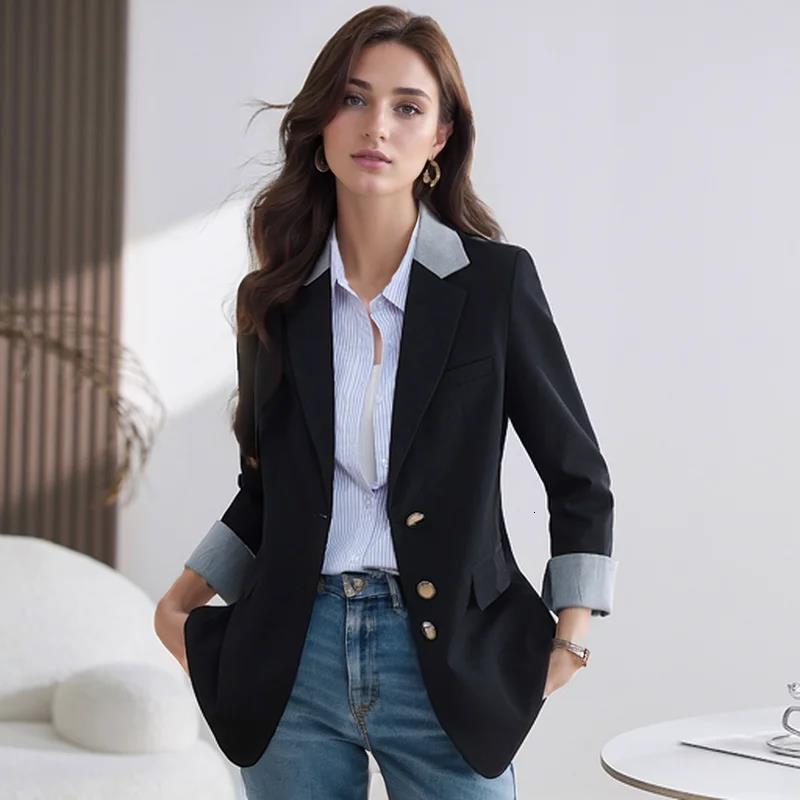 Fashion Outerwears Autumn Winter New In Coats Blazers Casaco Feminino Women's Jacket Woman Clothes 2024 Casual Veste Femme