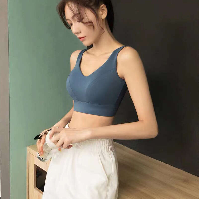 Spring/Summer Integrated Sports for Young Women Gathering Shock Absorbing Fiess Vest, Beautiful Back, Shaped Yoga Bra