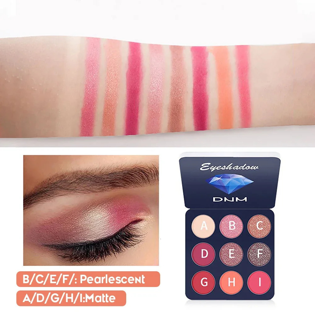 9 Colors Gliltter Eyeshadow Palette Matte Eye Shadow Pallete Shimmer Shine Nude Make Up Set Kit Cosmetic Women 241118