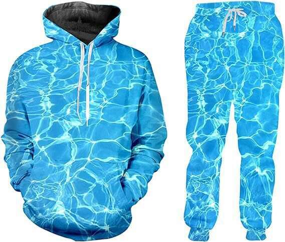 New Spring and Autumn Couple Set Burger French Fries 3D Digital Printing Hoodie Pants