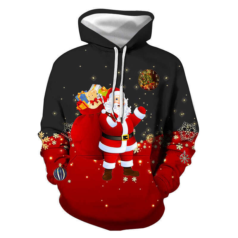 European American Autumn/Winter Christmas Series 3D Digital Printed Men's and Women's Street Hoodies