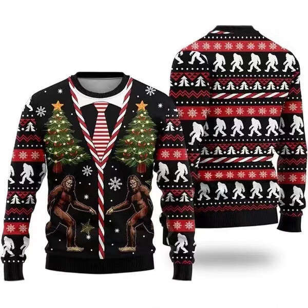 2024 new spring autumn hoodie, European and American style 3D digital printed round neck hoodie