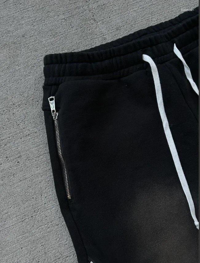 Men's Pants Y2K Retro Zipper Decoration Sweatpants Streetwear Baggy Casual Men Women Harajuku Hip Hop Vintage Jogging Trousers