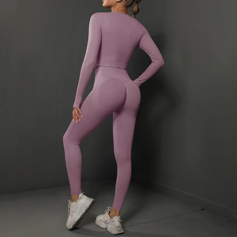 Leggings Sport Yoga Pants Sets Women's Sports Tops The Gym Suit For Fiess Women 2 Piece Set Outfit