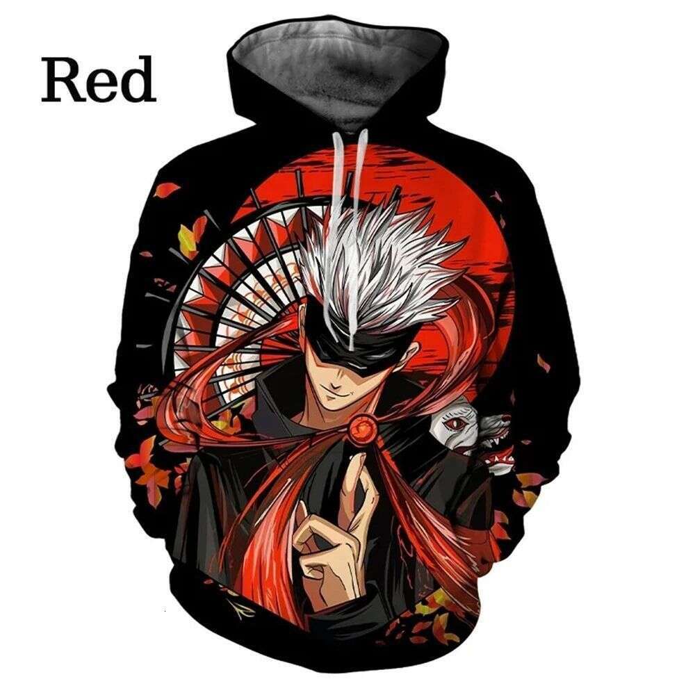 European, American, Japanese, Tiao Wu 3D digital printing autumn and winter hoodie spell battle anime hooded sweatshirt