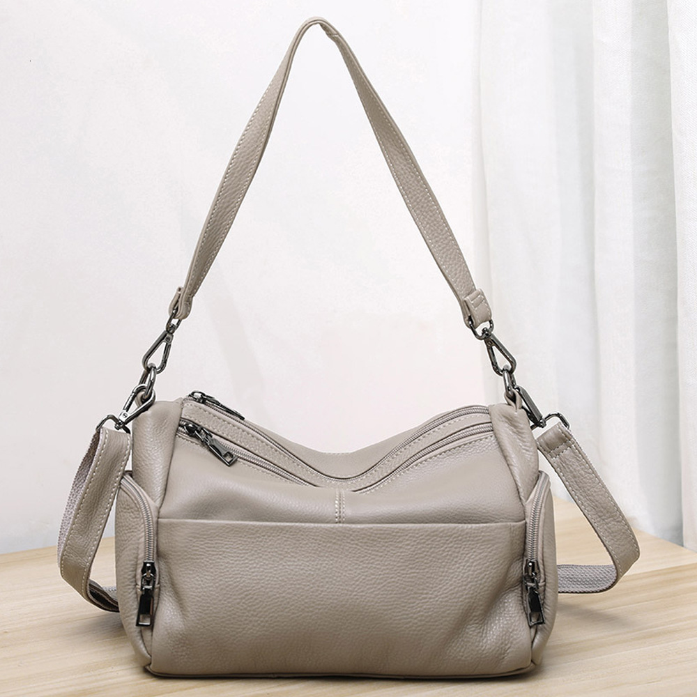 100% top layer cowhide women's shoulder crossbody genuine soft leather armpit bag, mommy bag