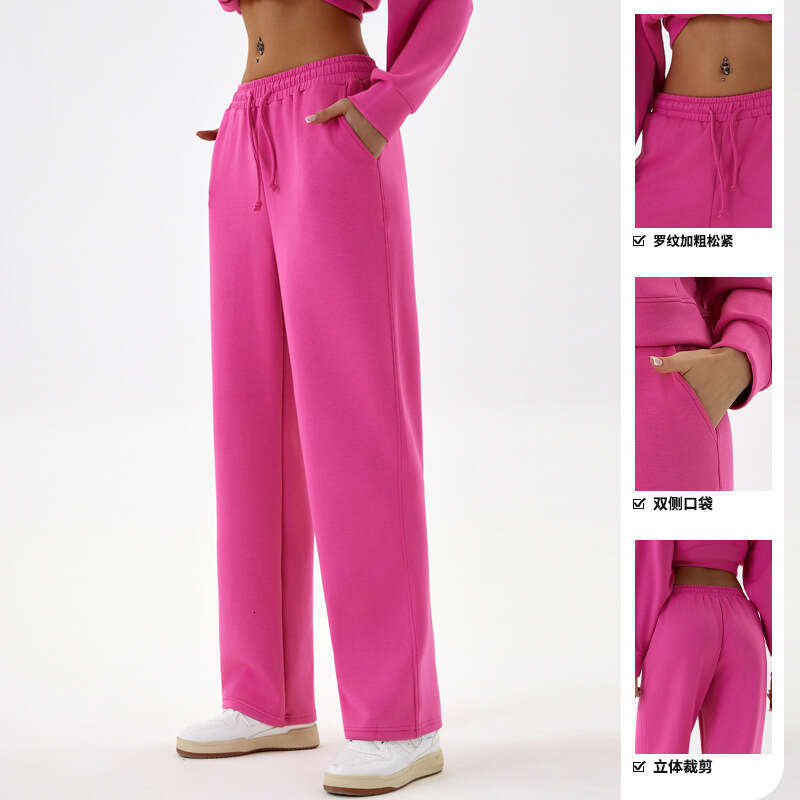 Loose sports pants, women's outdoor versatile drawstring, high waisted pocket, jogging, dancing, casual sweatpants