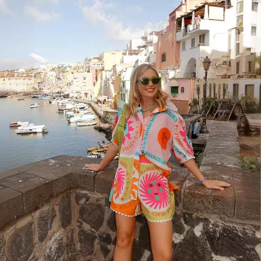 New Casual Fashion Versatile Lace Collar Cardigan Shirt Set For Women clothing ladies