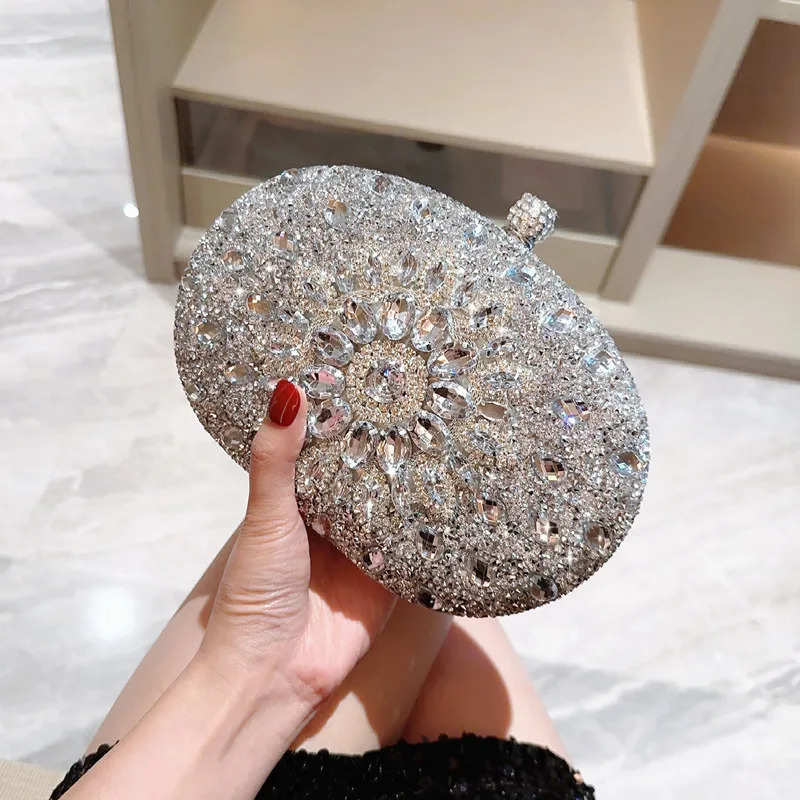 Crystal Diamond Women Clutch Evening Bag Wedding Ladies Purse Female Sparkly Wallet for Party 241115