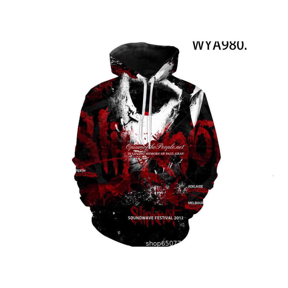 2024 Autumn/Winter Hip Hop Band 3D Printed Men's Casual Hoodie