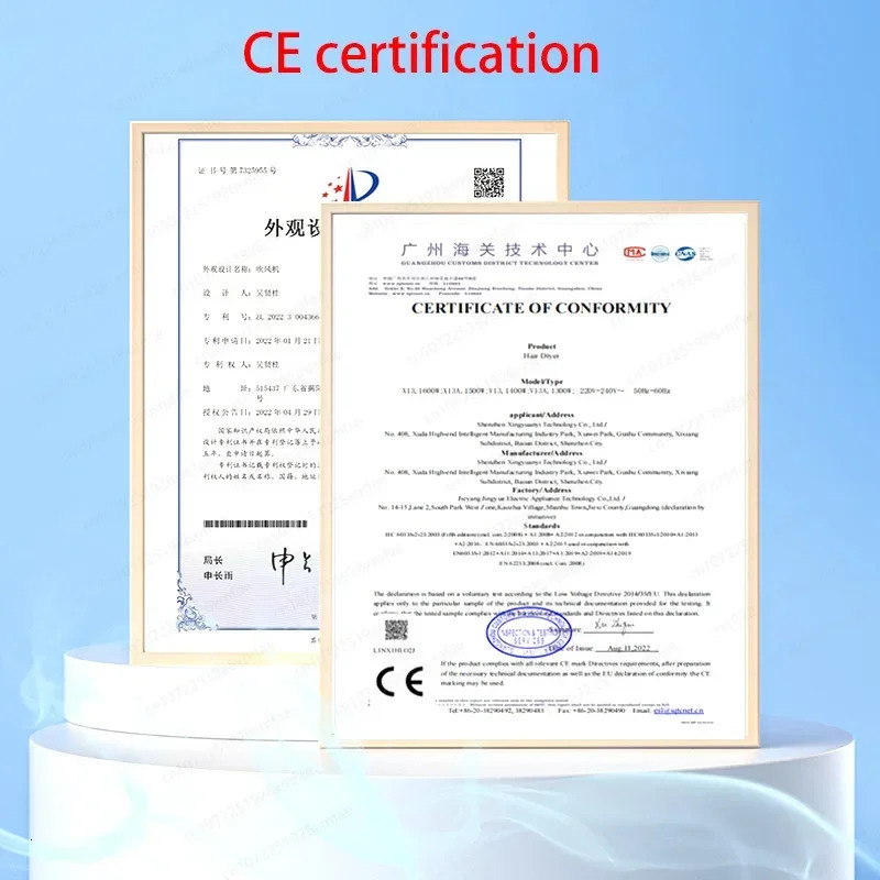 Professional 1600W Negative Ionic Leafless Xiao Hair Mi Hot/ Cold Blow Dryer Caisen Hairdryer University Usage