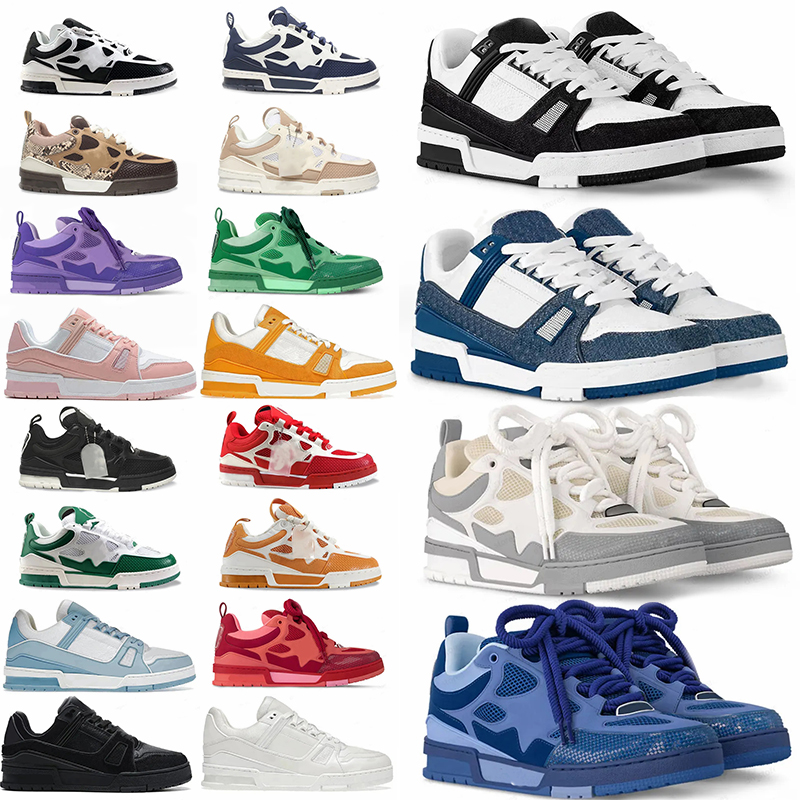 2024 Designer Sneakers Skate Shoes Leather Casual Shoes Men Women Black White Pink Trainer Shoes Outdoor chaussure Shoes Trainer Shoes size 36-45