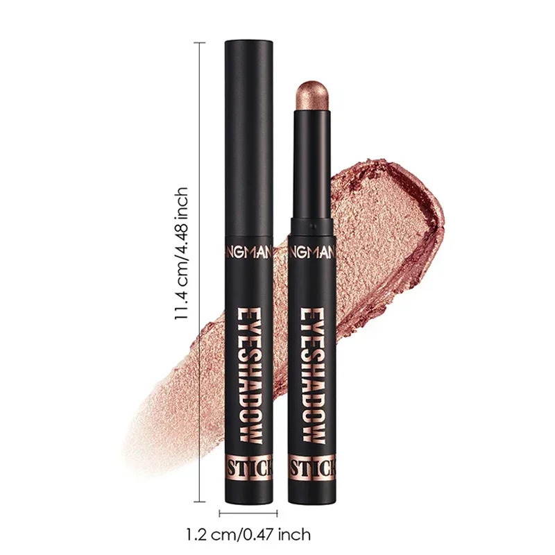 Glitter Brown Eyeshadow Pen Smoky Eyes Makeup Long Lasting Shimmer Matte Lying Silkworm Pencil Highlighter Stick 1pc 241118