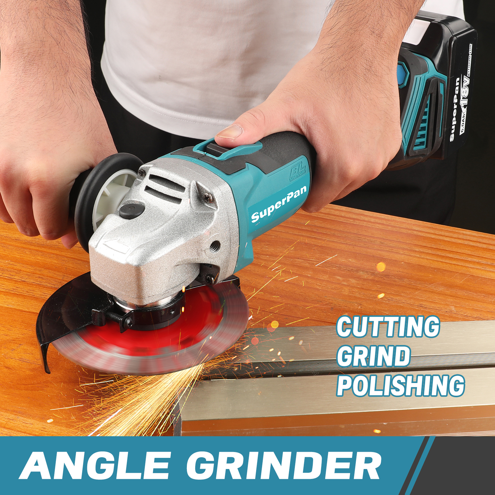 superpan Makita DGA404 18V Brushless Lithium-Ion Angle Grinder - 125mm Cordless Cutting Tool
