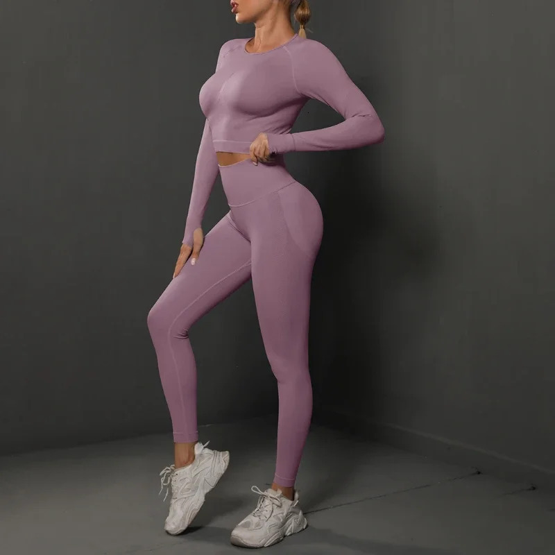 Leggings Sport Yoga Pants Sets Women's Sports Tops The Gym Suit For Fiess Women 2 Piece Set Outfit